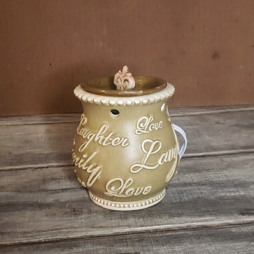 Ceramic Love and Laughter Candle Holder